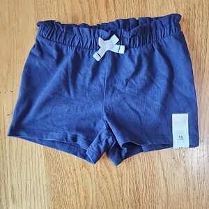 Navy Blue Kids Shorts Infant Toddler Girls 18 months Jumping Beans NEW!
